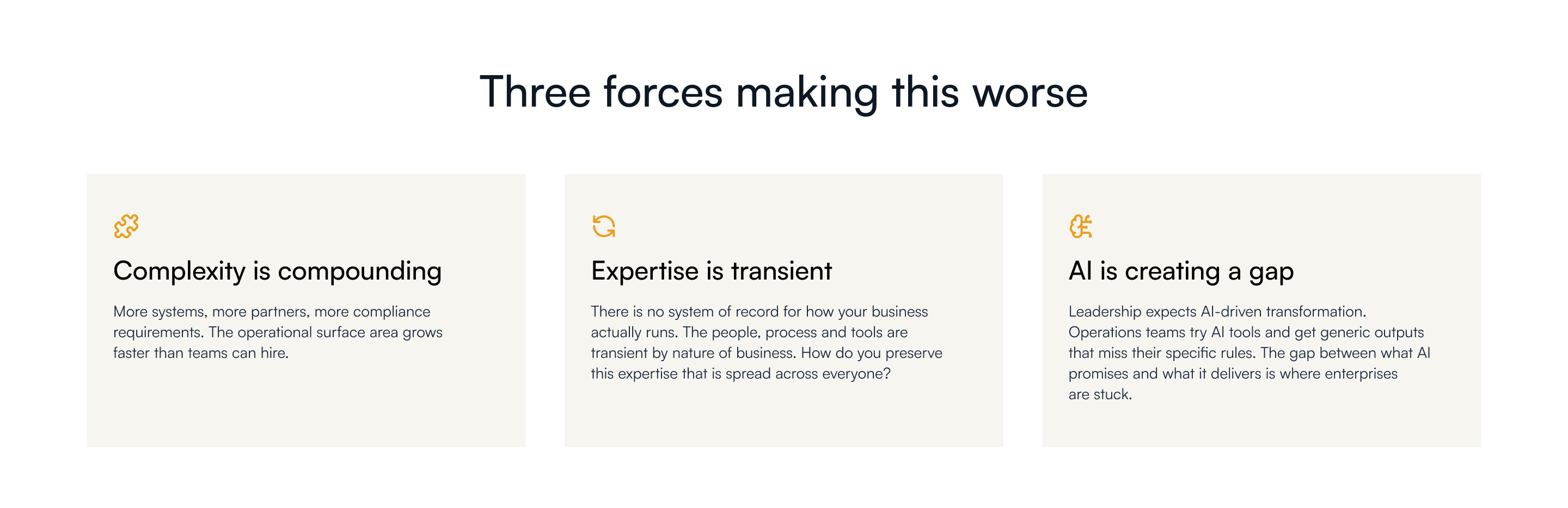 Three forces making this worse