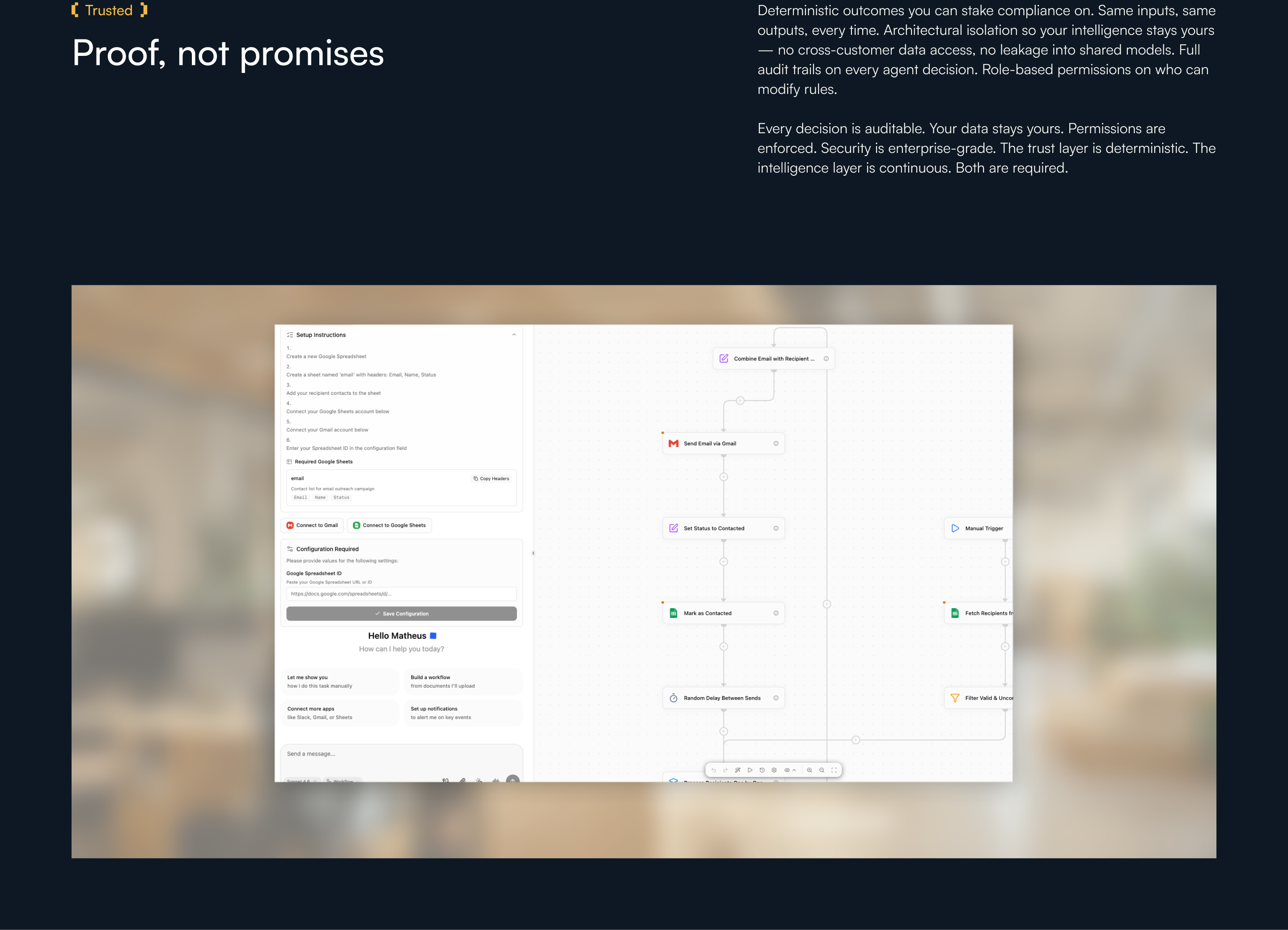 Audit and compliance product screenshot